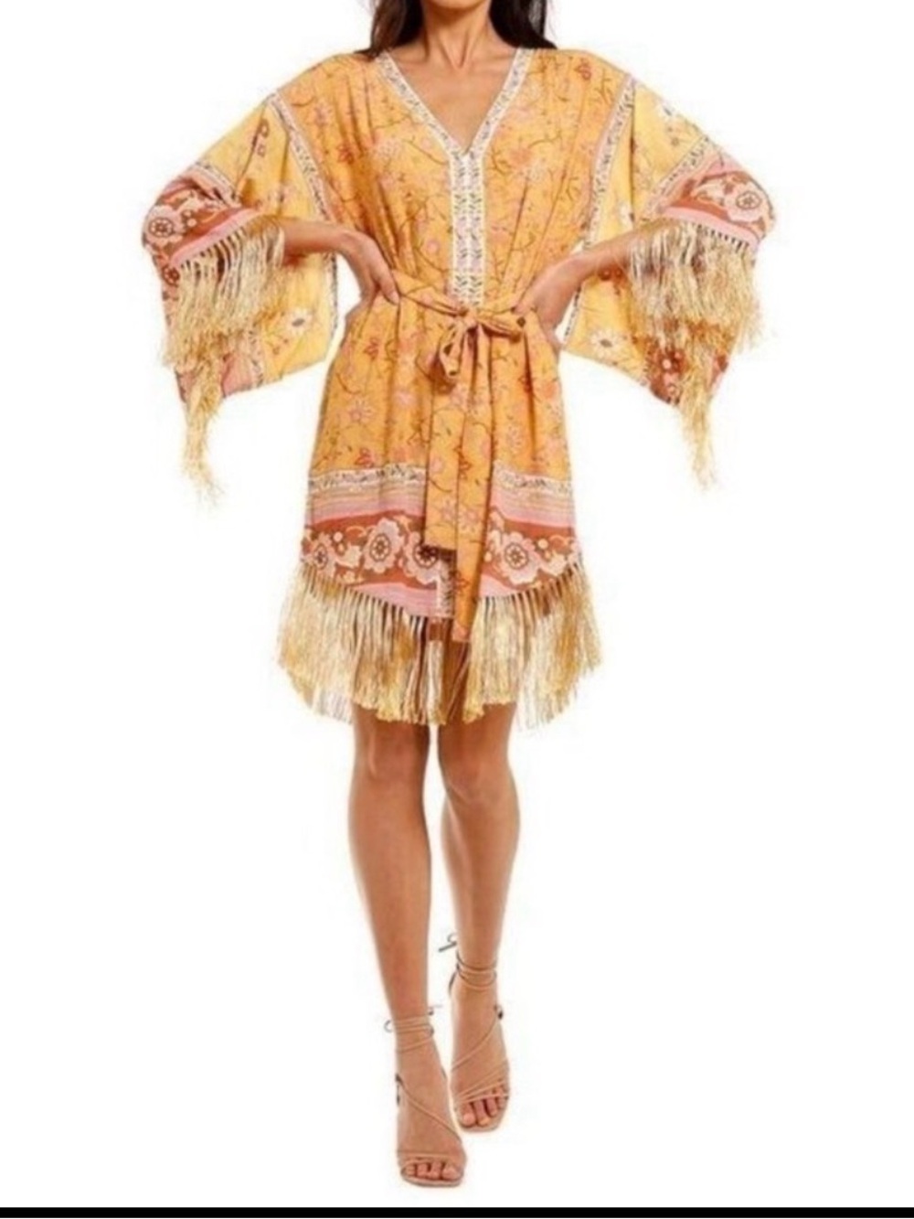 Spell & The Gypsy Portobello Road Tassel Fringe Dress Kimono M - Picture 2 of 6